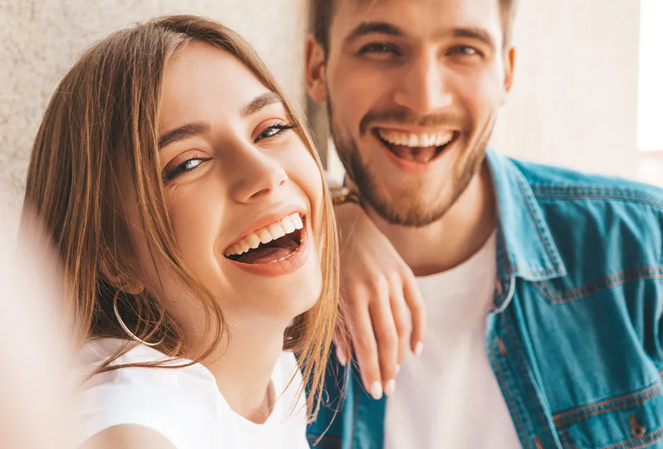 couple smiling after dentist appointment