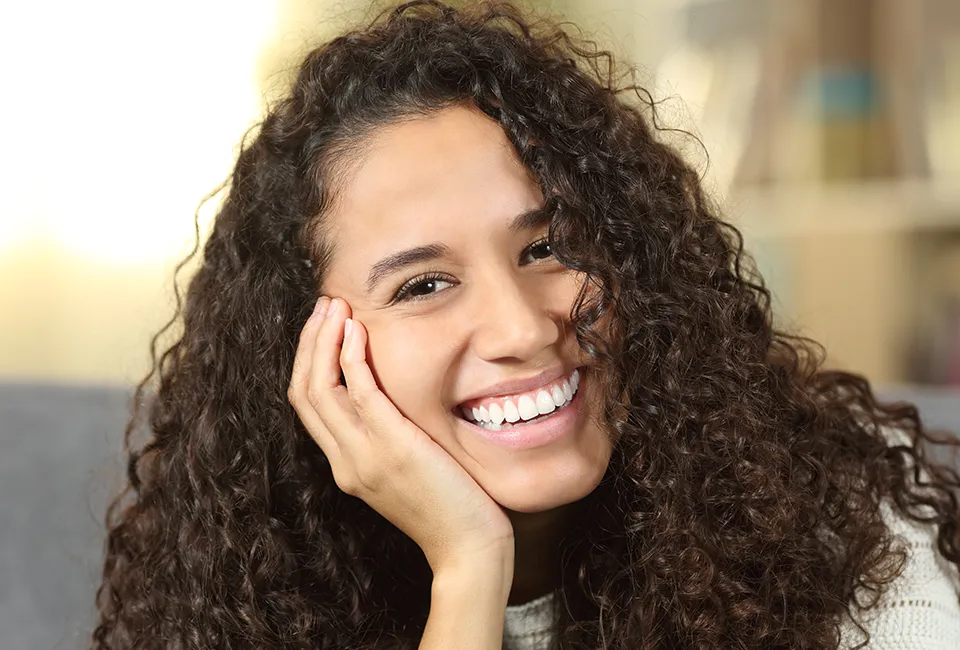 Patient healthy smile