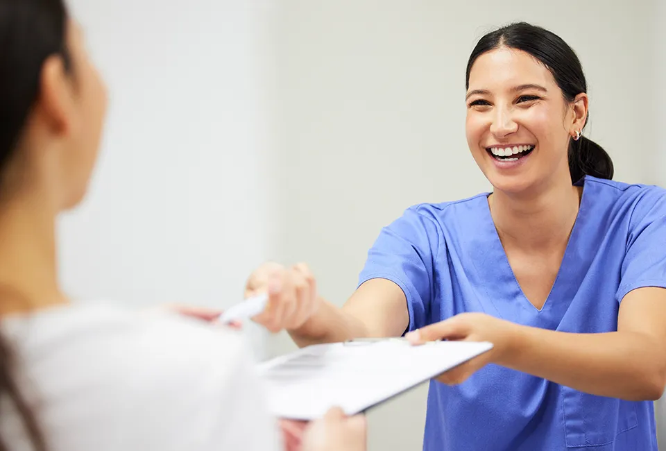 Welcoming new patient